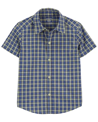Plaid Button-Down Shirt