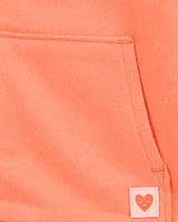 Baby Zip-Up French Terry Cardigan - Orange