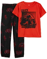 Kid 2-Pack Monster Truck Loose Fit Pyjamas