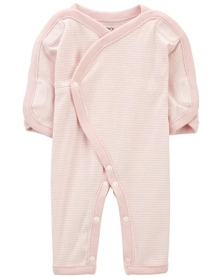 Baby Preemie Striped Cotton Sleeper Pyjamas