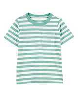 Baby Striped Woven Short-Sleeve Tee