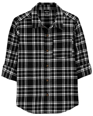 Plaid Button-Down Shirt