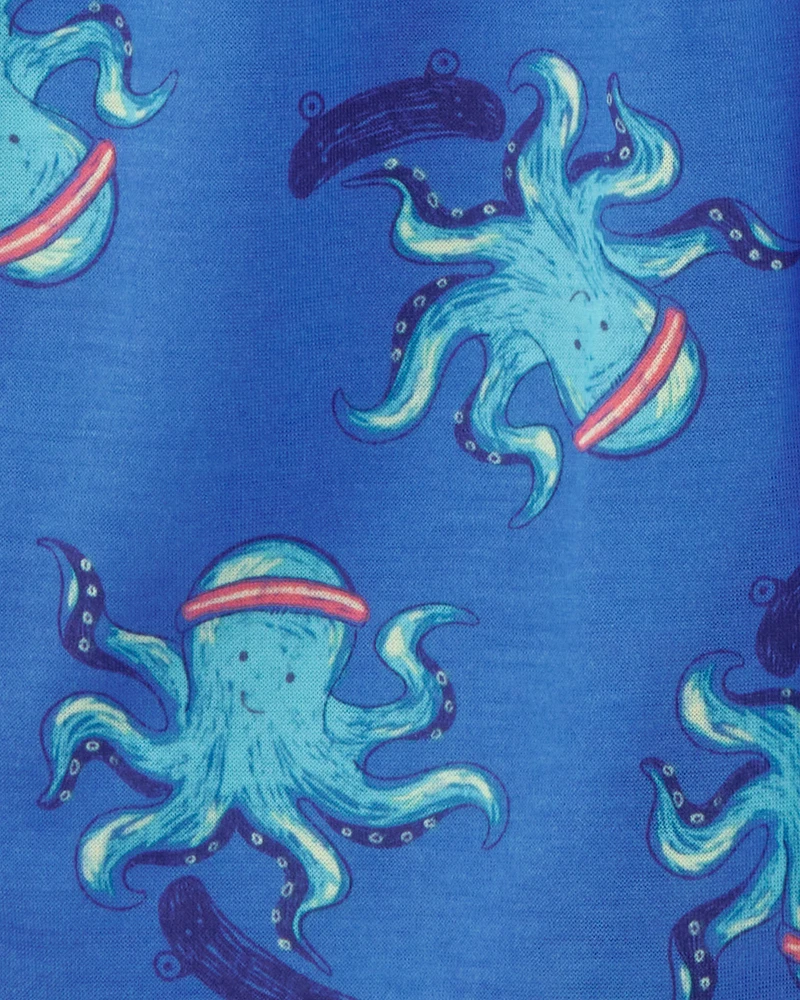 Kid 2-Piece Octopus Print Loose Fit Pyjamas