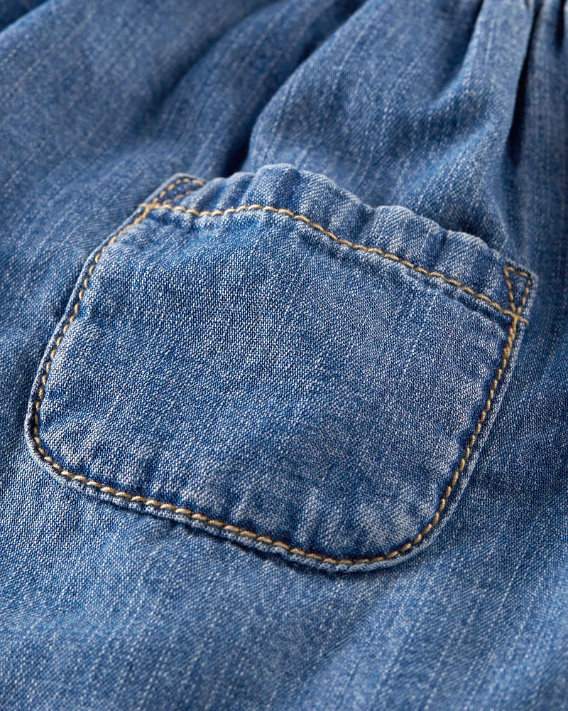 Baby Organic Cotton Chambray Pocket Dress