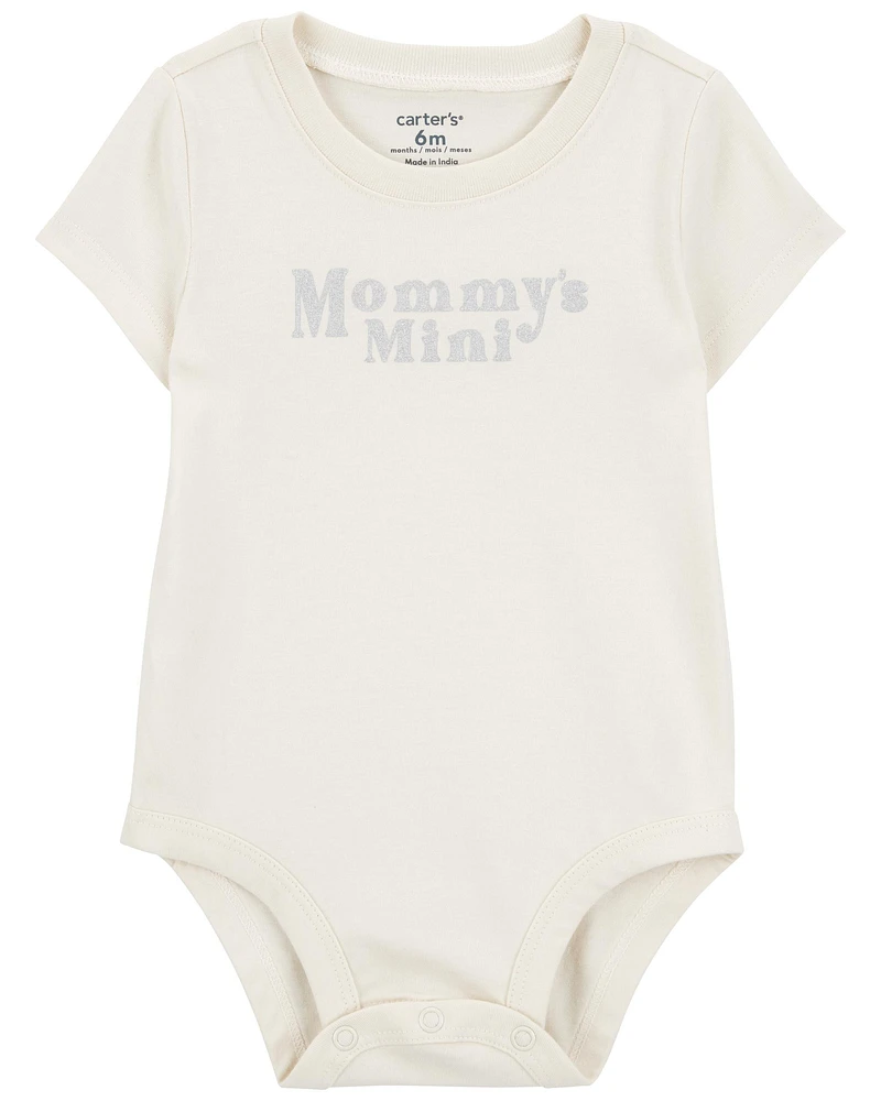 Baby Mommy's Mini Short-Sleeve Bodysuit - Cream