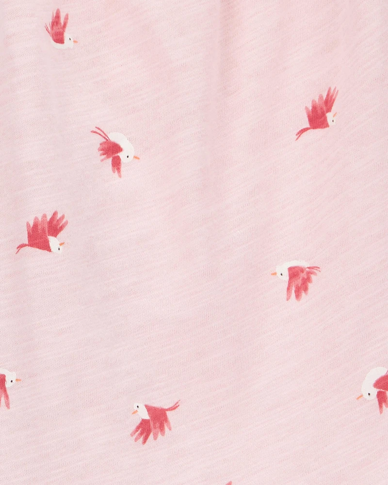 Baby 2-Piece Printed Bodysuit Pant Set - Pink/Navy