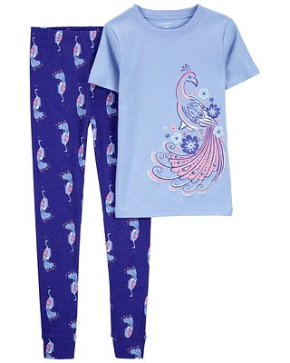 2-Piece Peacock 100% Snug Fit Cotton Pyjamas