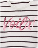 Baby Striped French Terry Long-Sleeve Pullover