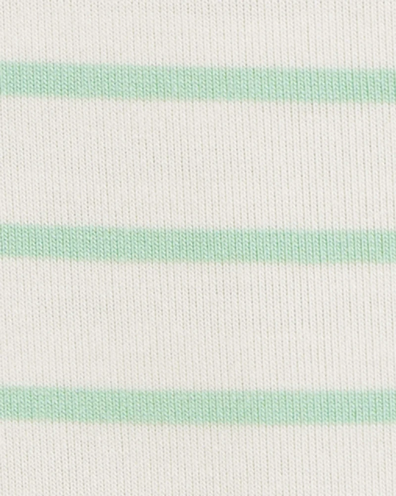 Baby Striped PurelySoft Romper - Green