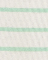 Baby Striped PurelySoft Romper - Green