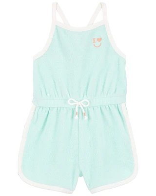 Baby Embroidered Terry Criss-Cross Romper