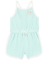 Baby Embroidered Terry Criss-Cross Romper