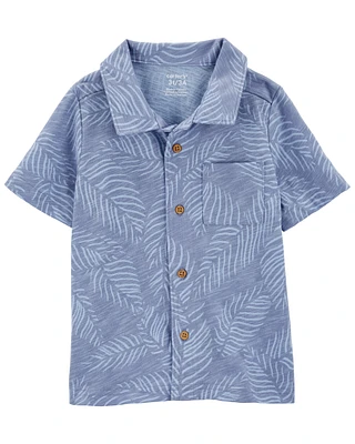 Toddler Palm Tree Button-Front Shirt