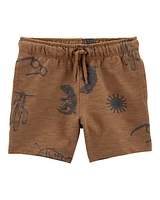 Baby Desert Pull-On Cotton Shorts - Brown
