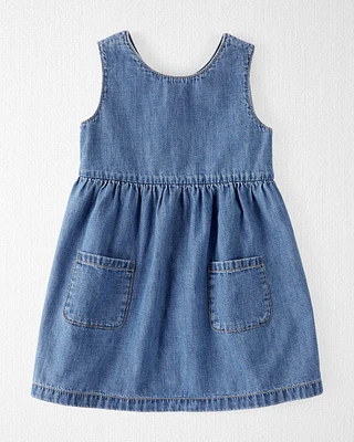 Toddler Organic Cotton Chambray Dress