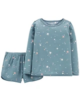 2-Piece Star Loose Fit Poly PJs