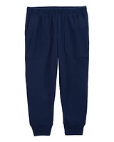 Toddler Boy Solid Loose Fit Waffle Knit 2-Piece Pyjamas - Navy