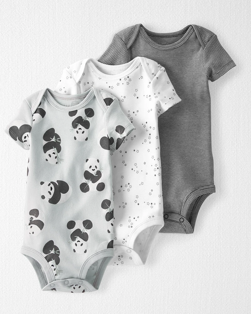 Baby 3-Pack Organic Cotton Rib Bodysuits