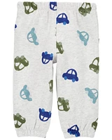 Baby Car Print Pull-On Fleece Pants