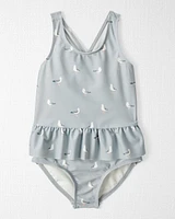 Toddler Recycled Seagull-Print Swimsuit