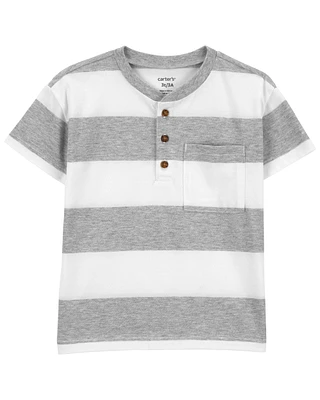 Striped Jersey Henley