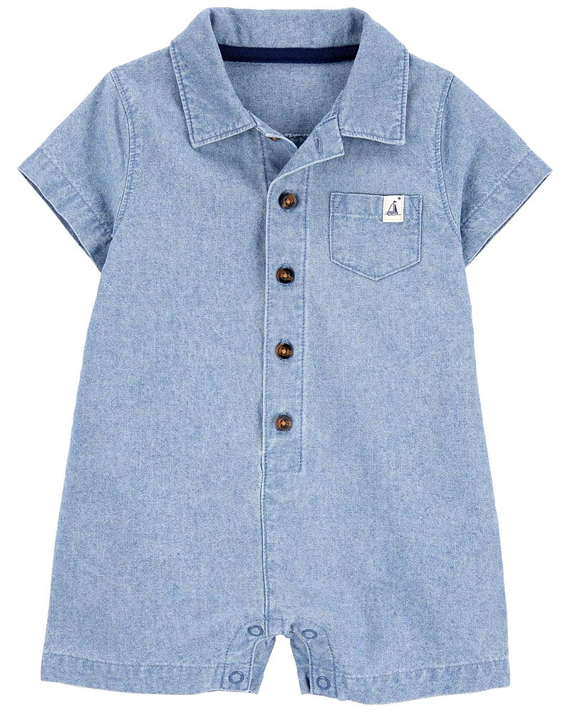 Chambray Romper