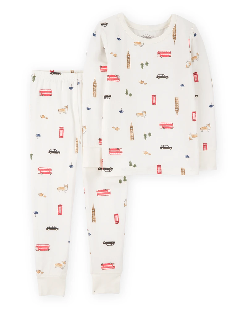 London Print PurelySoft 2-Piece Pyjamas - Ivory