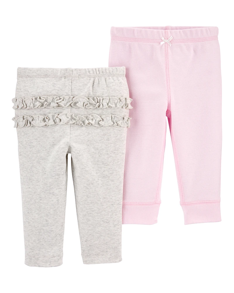 Baby 4-Pack Ruffle-Detail Cotton Pants