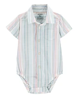 Baby 3-Piece Button-Down Bodysuit & Suspender Outfit Set