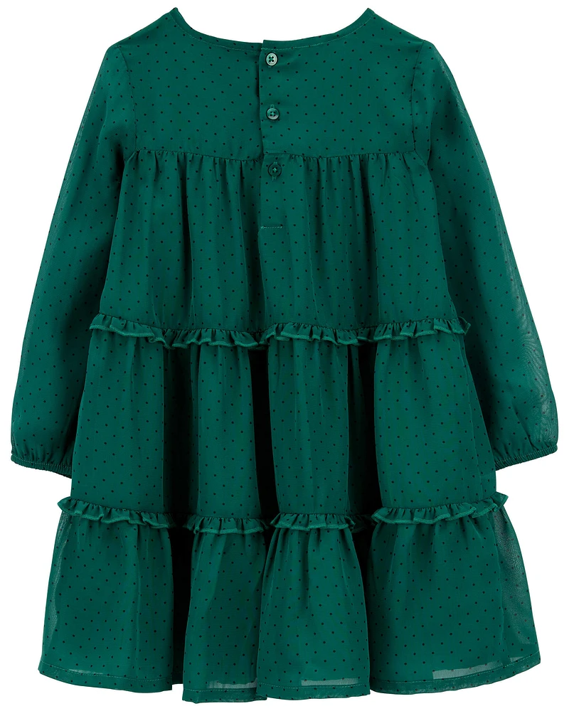 Toddler Crepe Chiffon Holiday Dress