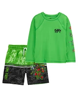 Kid 2-Piece Teenage Mutant Ninja Turtles Rashguard & Swim Trunk Set