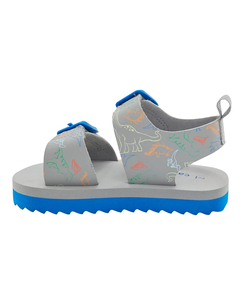 Toddler Strappy Casual Sandals - Grey/Blue