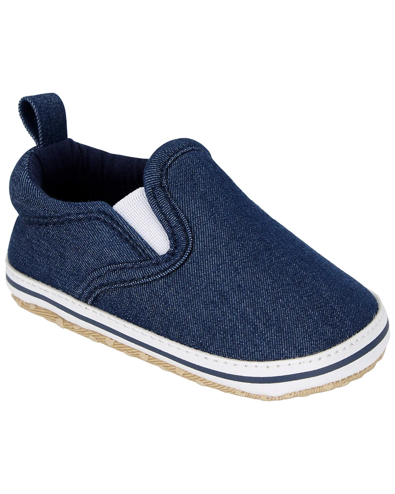 Baby Chambray Slip-On Shoes