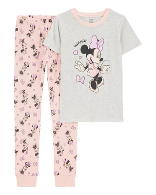 Kid Minnie Mouse Snug Fit Cotton 2-Piece Pyjamas