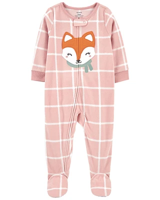 1-Piece Fox Fleece Footie Pyjamas