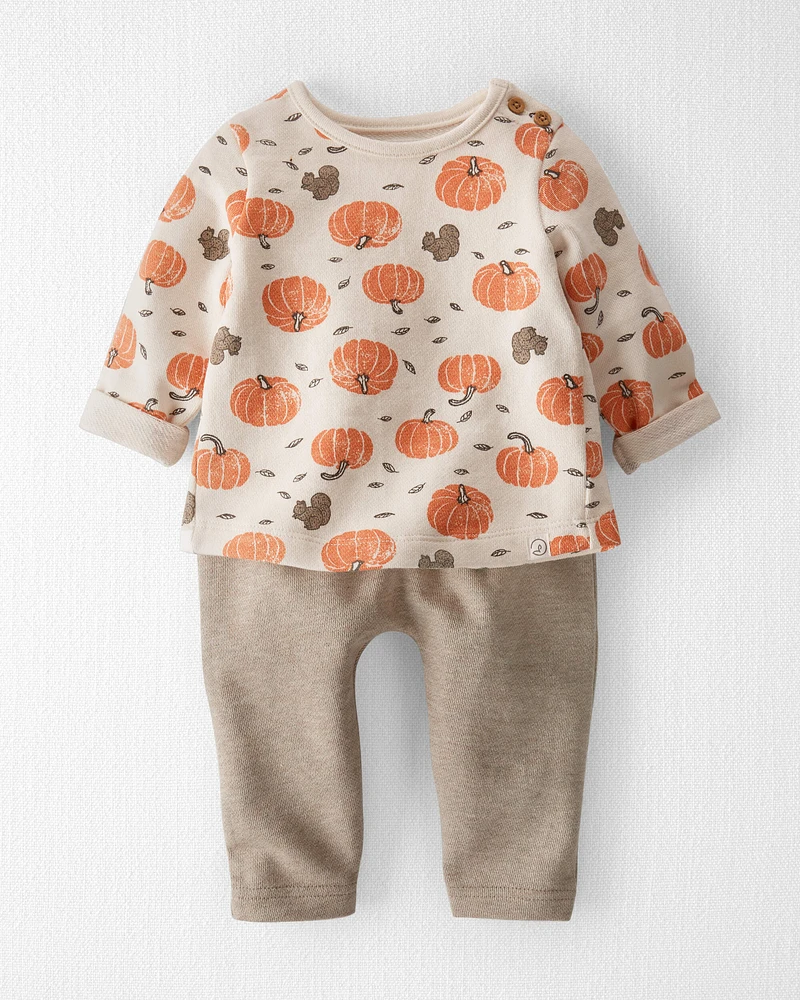Baby 2-Piece Organic Cotton Set Harvest Pumpkins Print