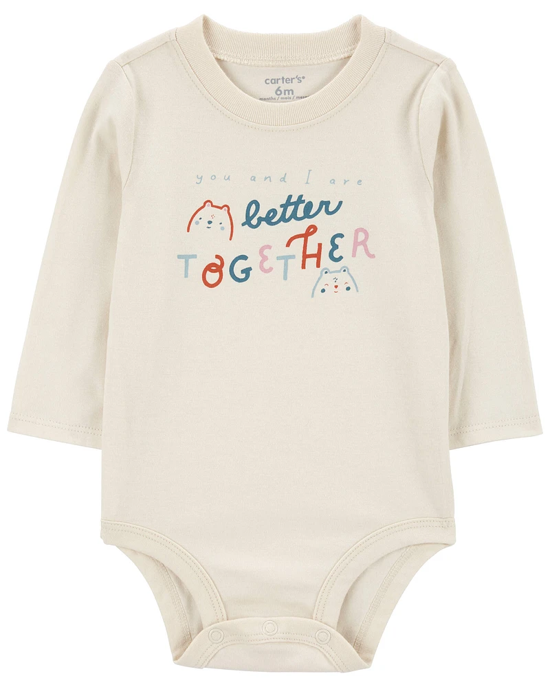 Baby Better Together Cat Long-Sleeve Bodysuit