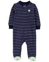 Baby Monster Fleece Zip-Up Footie Sleeper Pyjamas