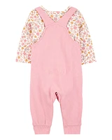 Baby 2-Piece Floral Long-Sleeve Tee & Coverall Set