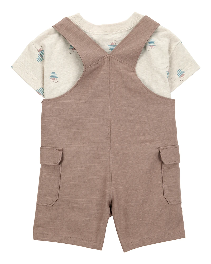 Baby 2-Piece Sunset Tee & Shortall Set