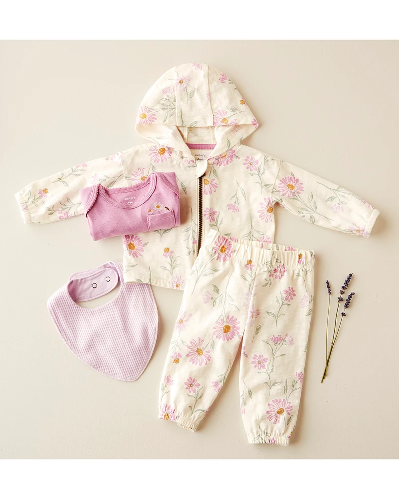 3-Piece Floral Little Jacket Set