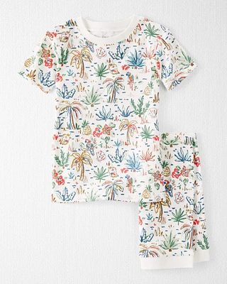 Toddler Organic Cotton Pyjamas Tropical Print
