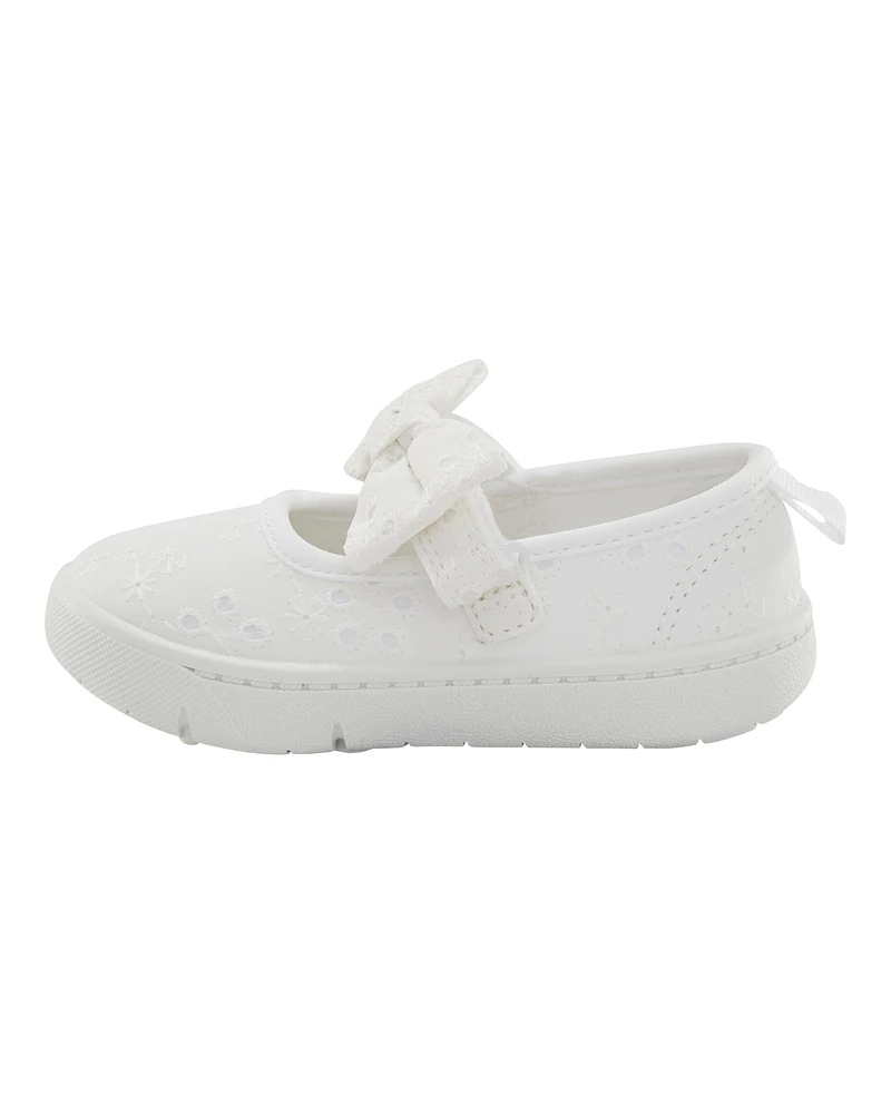 Baby  Every Step® First Walker Eyelet Mary Jane Sneakers - White
