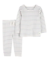 Baby 2-Piece Striped Pant Set - Blue/Ivory