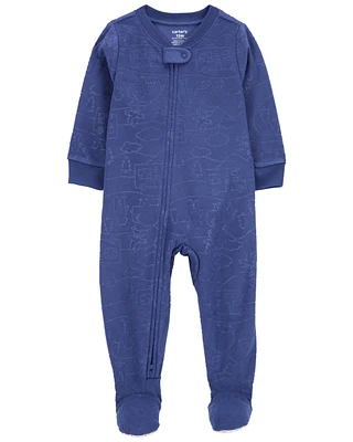 Toddler 1-Piece Camper Fleece Footie Pyjamas