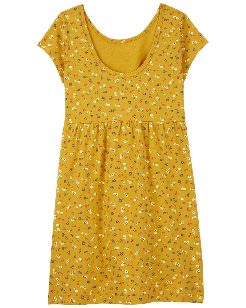 Kid Floral Jersey Dress