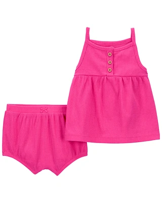 Baby 2-Piece Ribbed Outfit Set