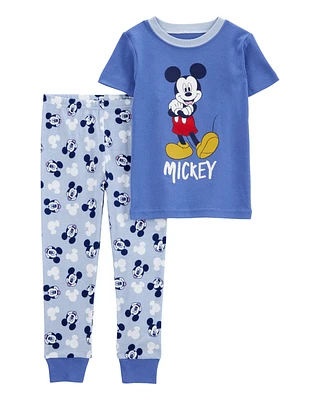 Toddler Disney© Mickey Mouse Snug-Fit Cotton 2-Piece Pyjamas - Blue