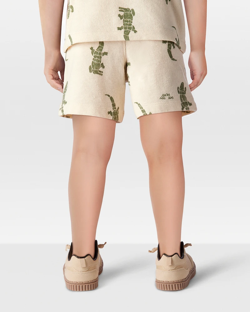 Toddler Alligator Pull-On Shorts