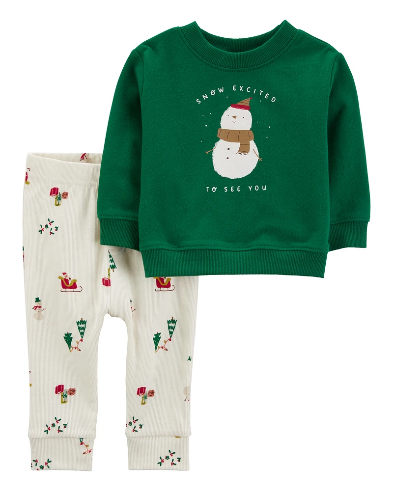 Baby 2-Piece Snowman Outfit Set